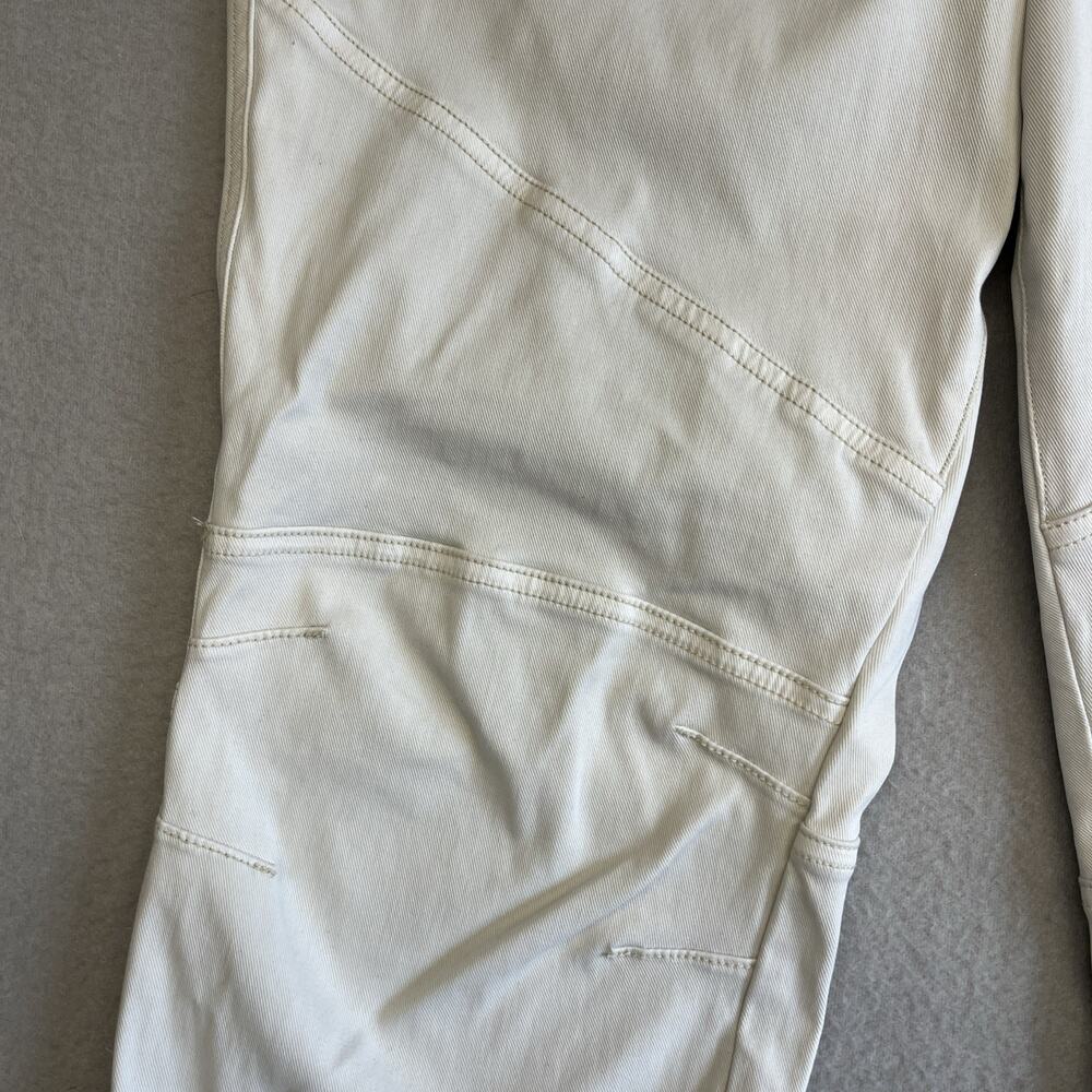 Spanx Cargo Jogger Pants Parchment Off-White Stretch Twill Womens XL - Picture 4 of 13